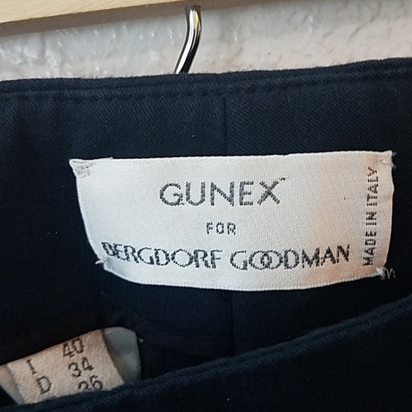 GUNEX Bergdorf Goodman navy pants sz 4 Italy - Picture 2 of 8